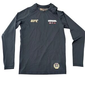 UFC Venum FW Performance Long Sleeve Rashguard Large Black Gold Training Top